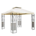 GAZEBO BOSTON 3 X 3. 180 g IVORY polyester fabric, ANTHRACITE metal frame. Dimensions: 3 x 3 m. Garden furniture.
