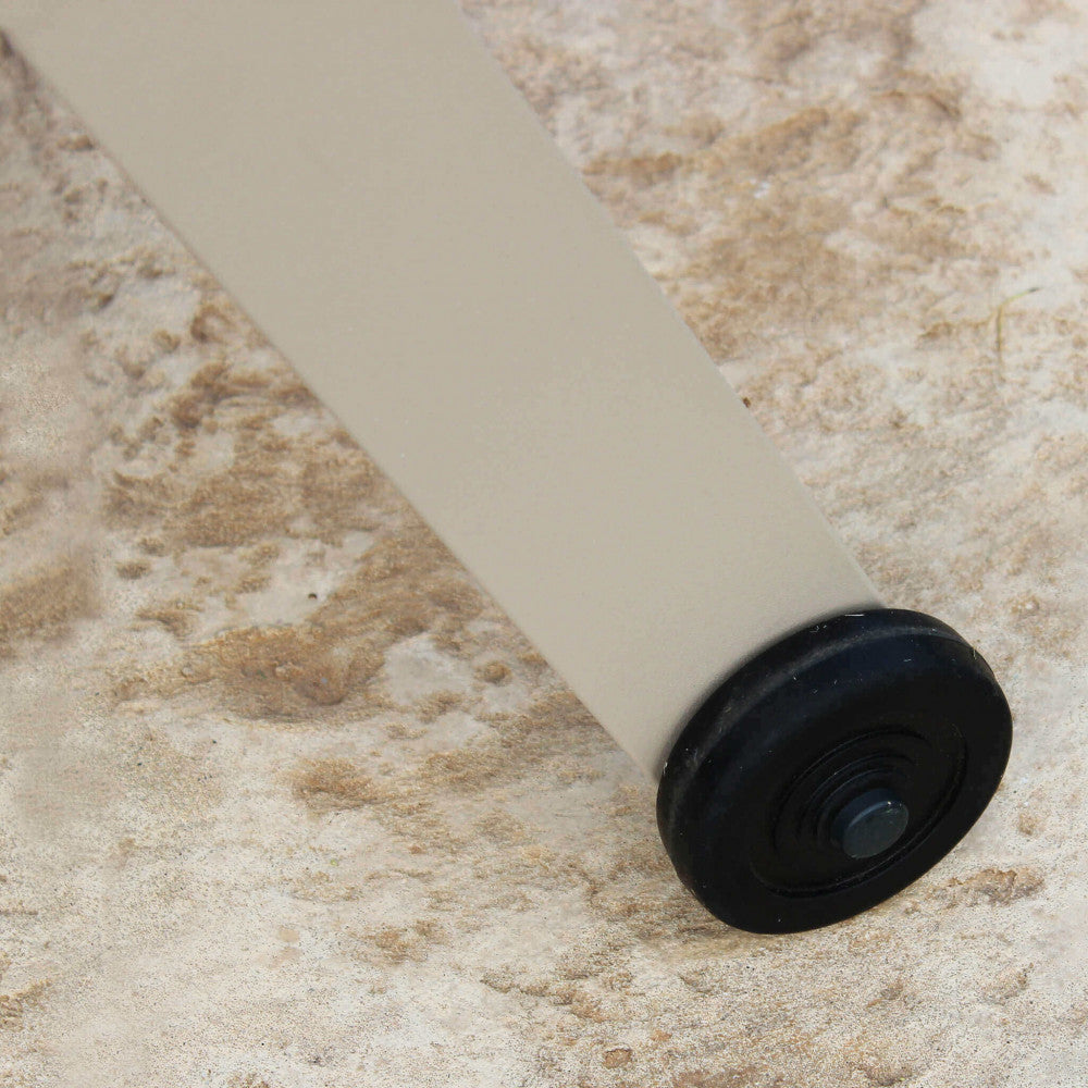 FORMENTERA LOUNGER. Aluminum frame painted WHITE, DOVE GREY, TAUPE, or ANTHRACITE. Padded Textilene in TAUPE, BLACK on anthracite. Dimensions: 198 x 61 x 34/95 cm. Garden Furniture