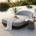 DIVANO LETTO LAFAYETTE C/CUSCINI. struttura in alluminio corde beige o grige 8 mm Dimensioni: cm 153 l x 203 p x 72 h.