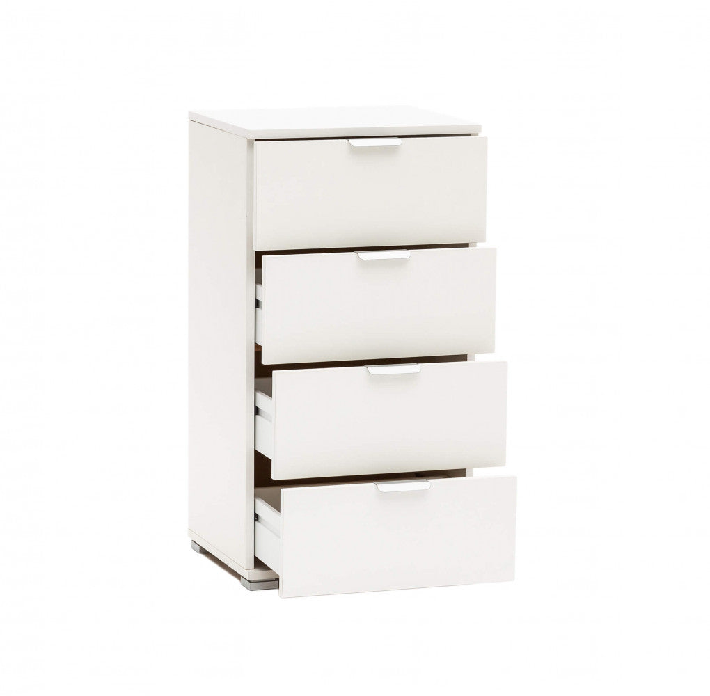 MOBILETTO ASTER 4 CASSETTI BIANCA. Dimensioni: cm 45 x 38 x 85 h.