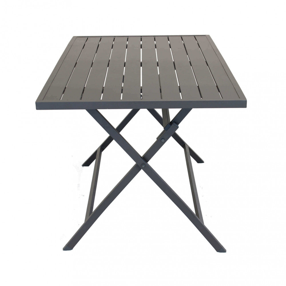 TAVOLO ALABAMA 70 X 130 PIEGHEVOLE. Struttura in alluminio BIANCO, TAUPE o ANTRACITE Dimensioni: cm 130 x 77 x 73 h. Arredo Giardino