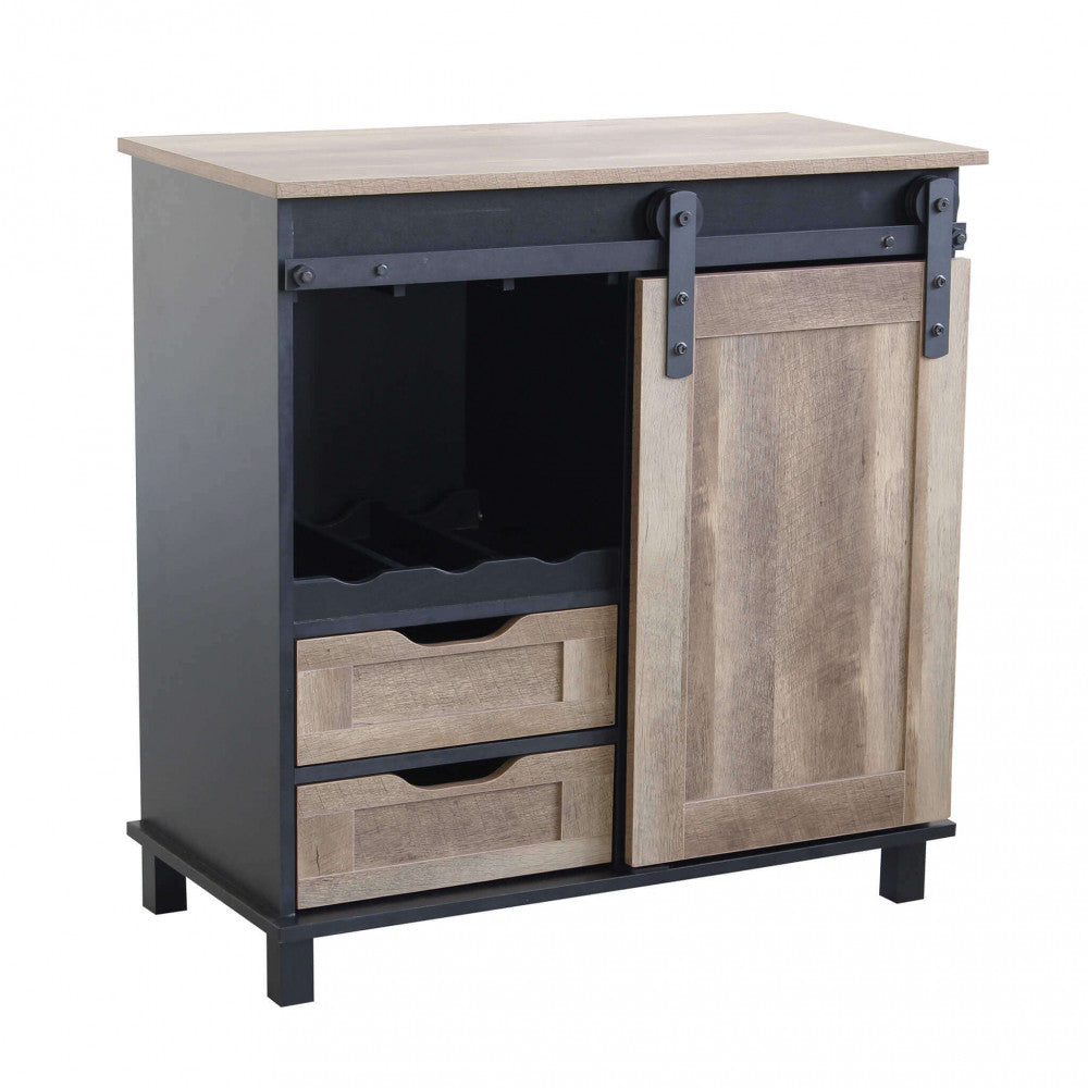 MOBILE IN LEGNO E FERRO YVAN. Mobile con 2 cassetti e 1 anta scorrevole in legno Dimensioni: cm 80 x 40 x 82 h.