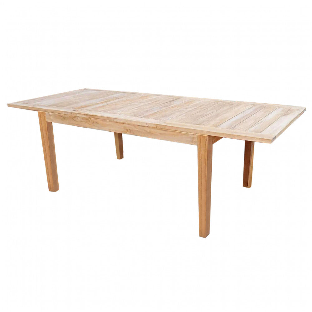 TAVOLO RIBOT 200/300 X 100. Tavolo in teak Dimensioni: cm 220/300 x 100 x 75 h. Arredo Giardino