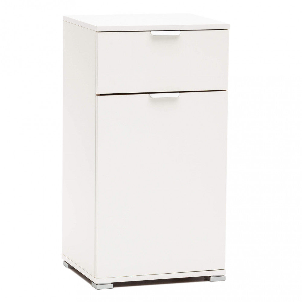 MOBILETTO LENA CON 1 ANTA E 1 CASSETTO BIANCA. Dimensioni: cm 45 x 38 x 85 h.