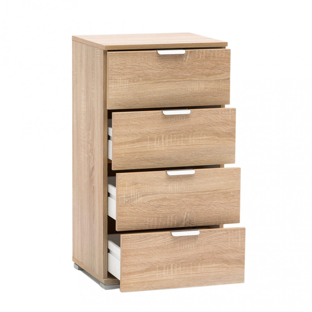 MOBILETTO ASTER 4 CASSETTI NATURALE. Dimensioni: cm 45 x 38 x 85 h.