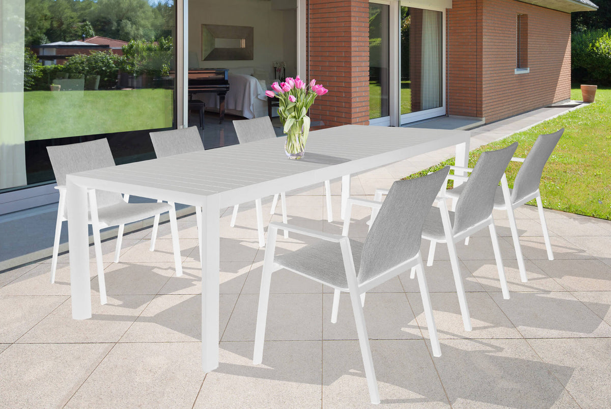 TAVOLO HOUSTON 160/240 X 100. Struttura e piano in allumino BIANCO o TAUPE o ANTRACITE Dimensioni: cm 160/240 x 100 x 74 h. Arredo Giardino