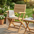 MIRAGE FOLDING CHAIR. Teak armchair. Dimensions: 42 x 60 x 85 cm. Garden furniture.