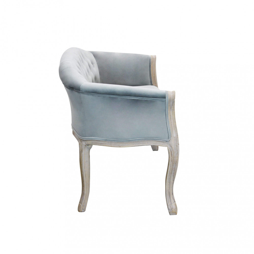 DIVANO COLEMAN IN VELLUTO GRIGIO. Dimensioni: cm 107 x 61 x 70 h.