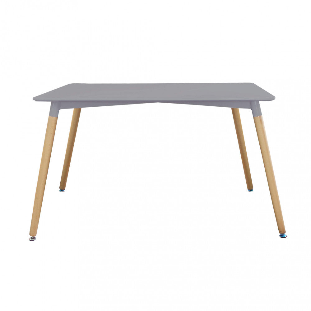 LIONE TABLE 120 X 80 GREY. Grey ABS top, wooden legs. Dimensions: 120 x 80 x 75 cm. Garden furniture.