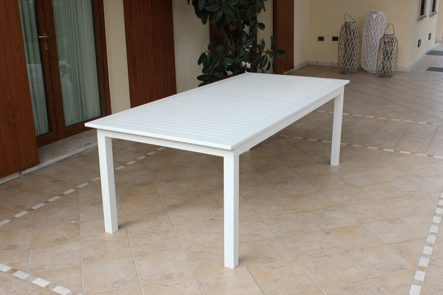 TAVOLO CUBA ALLUNGABILE 220/280 X 100. Struttura in alluminio verniciato BIANCO o TAUPE o TORTORA o ANTRACITE Dimensioni: cm 220/280 x 100 x 75 h. Arredo Giardino