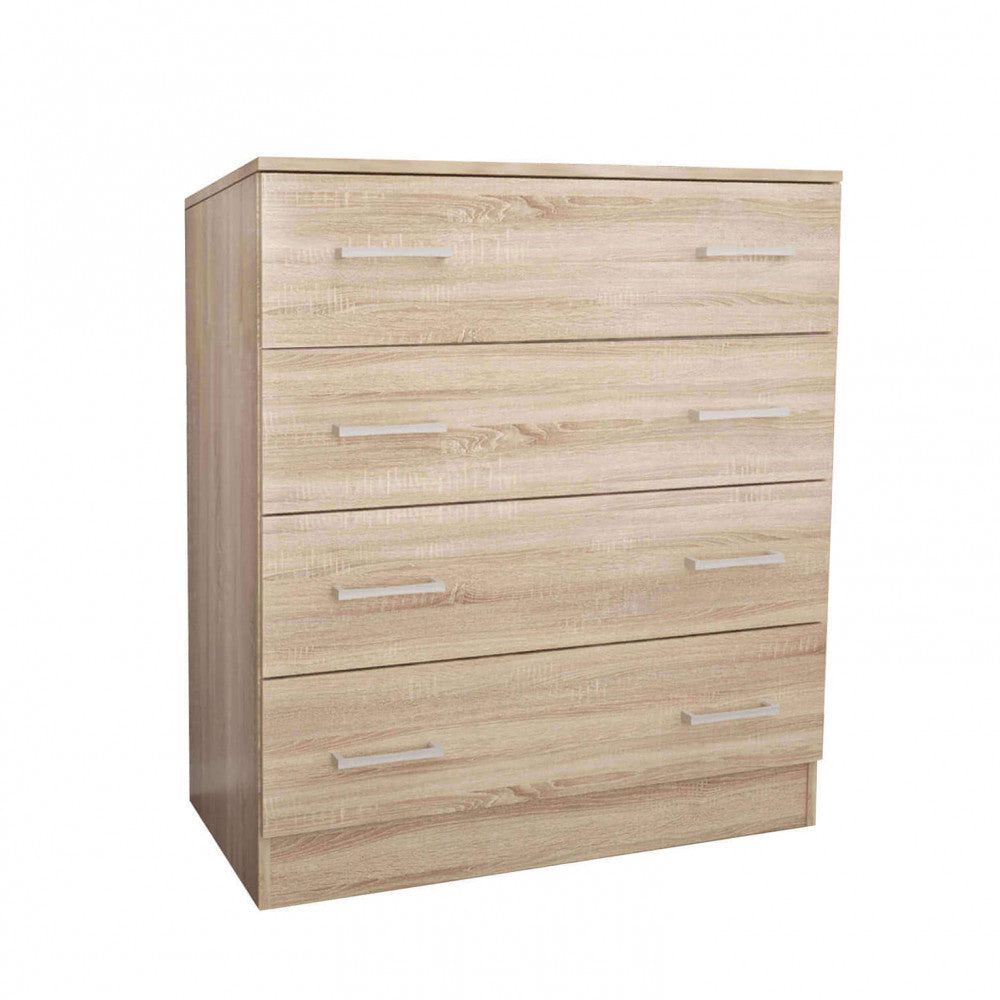 MOBILE SOLIVO 5 CASSETTI QUERCIA CHIARO. Dimensioni: cm 80 x 45 x 91 h.