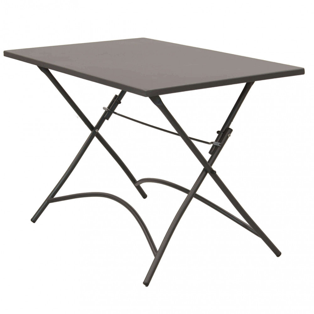 TAVOLO BRISTOL 110 X 70. Metallo TORTORA, BIANCO, GRIGIO, TAUPE, ROSSO o VERDE piano pieghevole, tubi ò 19 x 1,4 mm trattamento da esterno antiruggine in elettroforesi Dimensioni: cm 110 x 70 x 72 h. Arredo Giardino