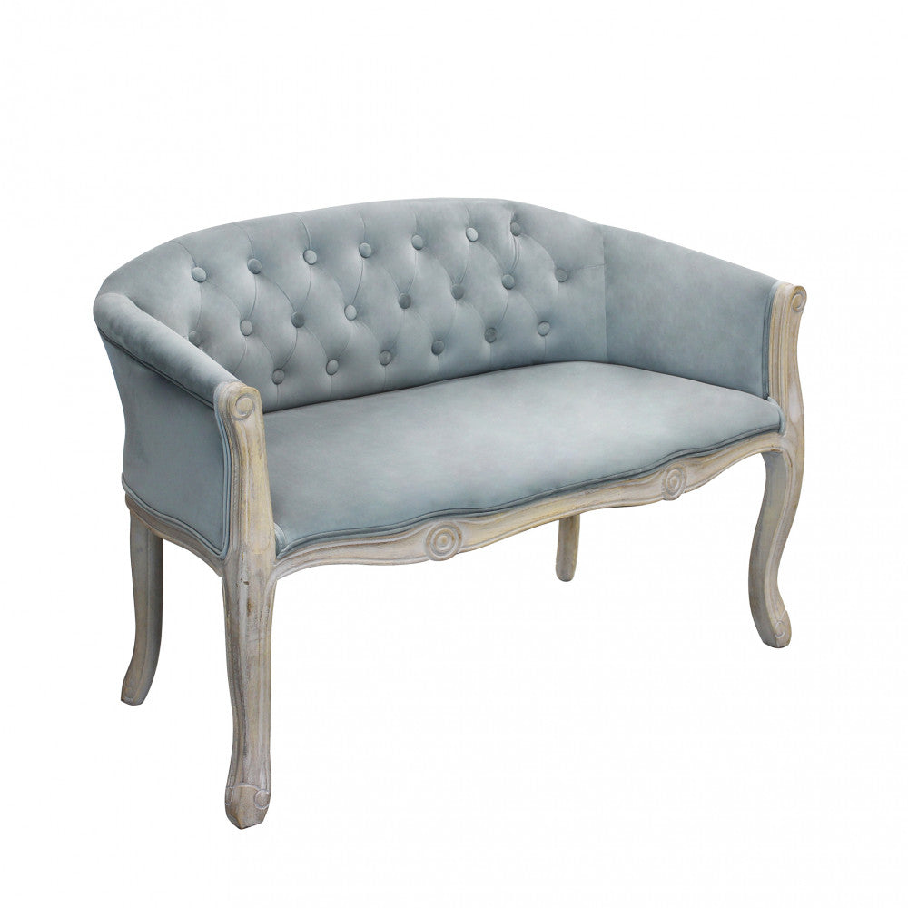 DIVANO COLEMAN IN VELLUTO GRIGIO. Dimensioni: cm 107 x 61 x 70 h.