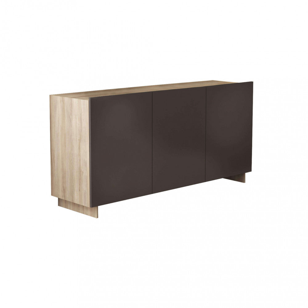 MOBILE KUD 3 ANTE OLMO E GRIGIO. Dimensioni: cm 150 x 40 x 78 h.