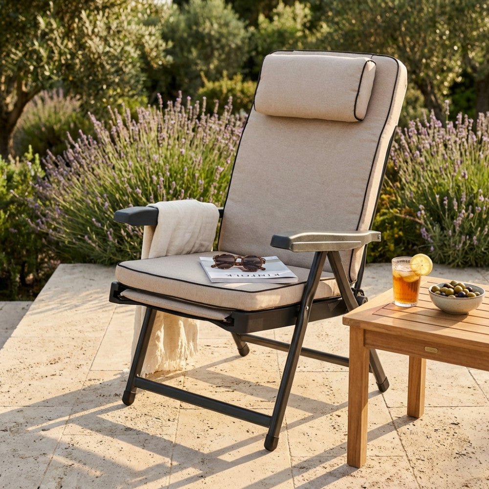 POLTRONA PARADISO MODELLO CARRELLO SABBIA. Disponibile BEIGE o GRIGIA o ROSSA o AZZURRA Dimensioni:. Arredo Giardino