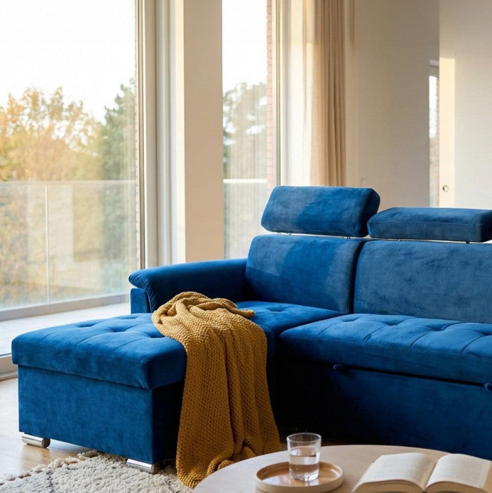 DERRICK SOFA BED. Dimensions: D.86x62/88x43/84/DL.148x88x84.