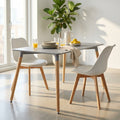 LIONE TABLE 140 X 80 GREY. Grey ABS top, wooden legs. Dimensions: 140 x 80 x 75 cm. Garden furniture.