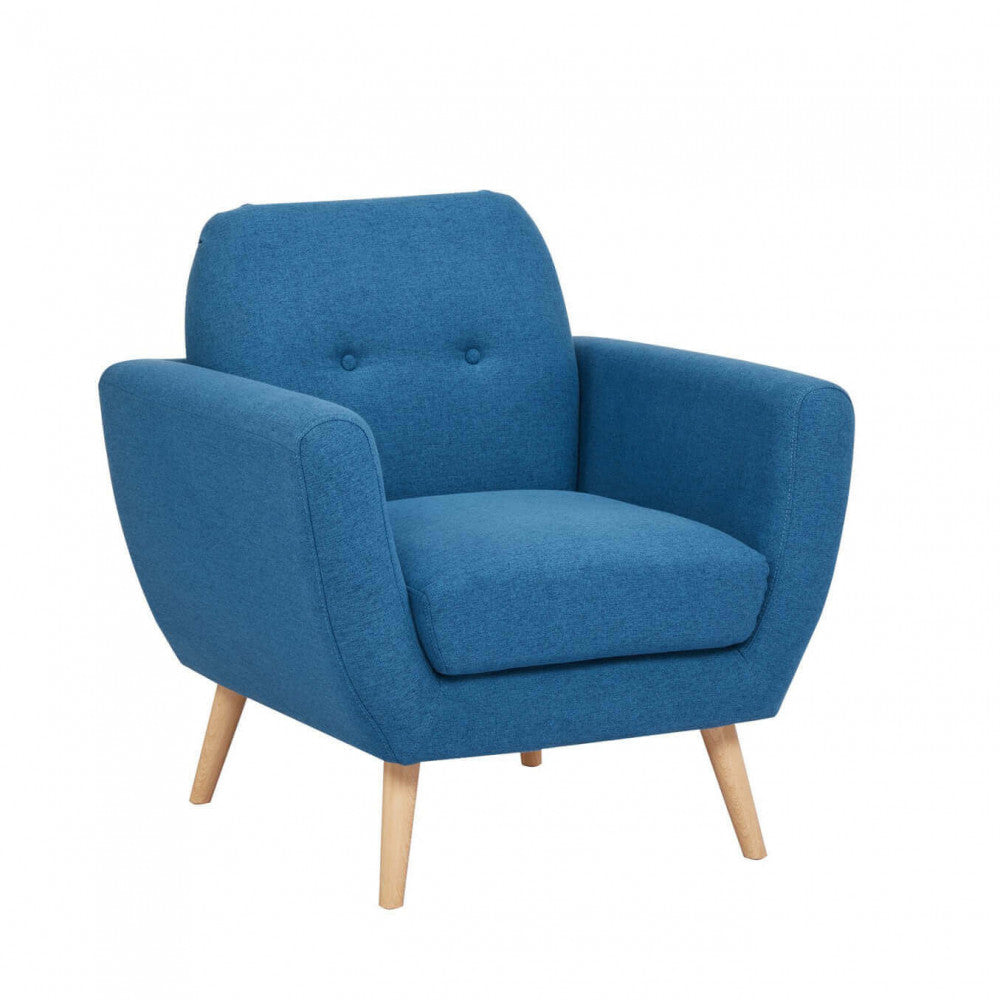 POLTRONA BURTON. Poltrona GRIGIO CHIARO, GRIGIO SCURO o BLU con bottoni e gambe in polipropilene Dimensioni: cm 84 x 79 x 86 h.