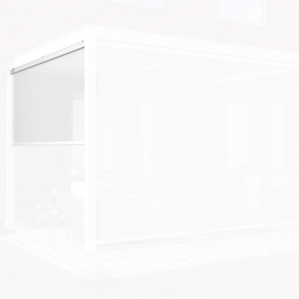 LATERALE PER PERGOLA BIOCLIMATICA 3 X 4. Laterale manuale in textilene ANTRACITE o BIANCO con bordo inferiore in alluminio 25,9x53mm guide in metallo, cassonetto 83x83.8mm Dimensioni: cm 270 x 238. Arredo Giardino