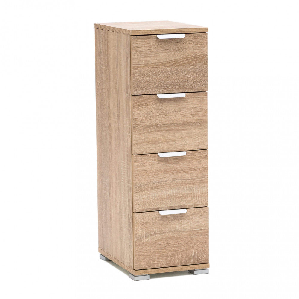 CASSETTIERA PAROS 4 CASSETTI NATURALE. Dimensioni: cm 27 x 38 x 85 h.