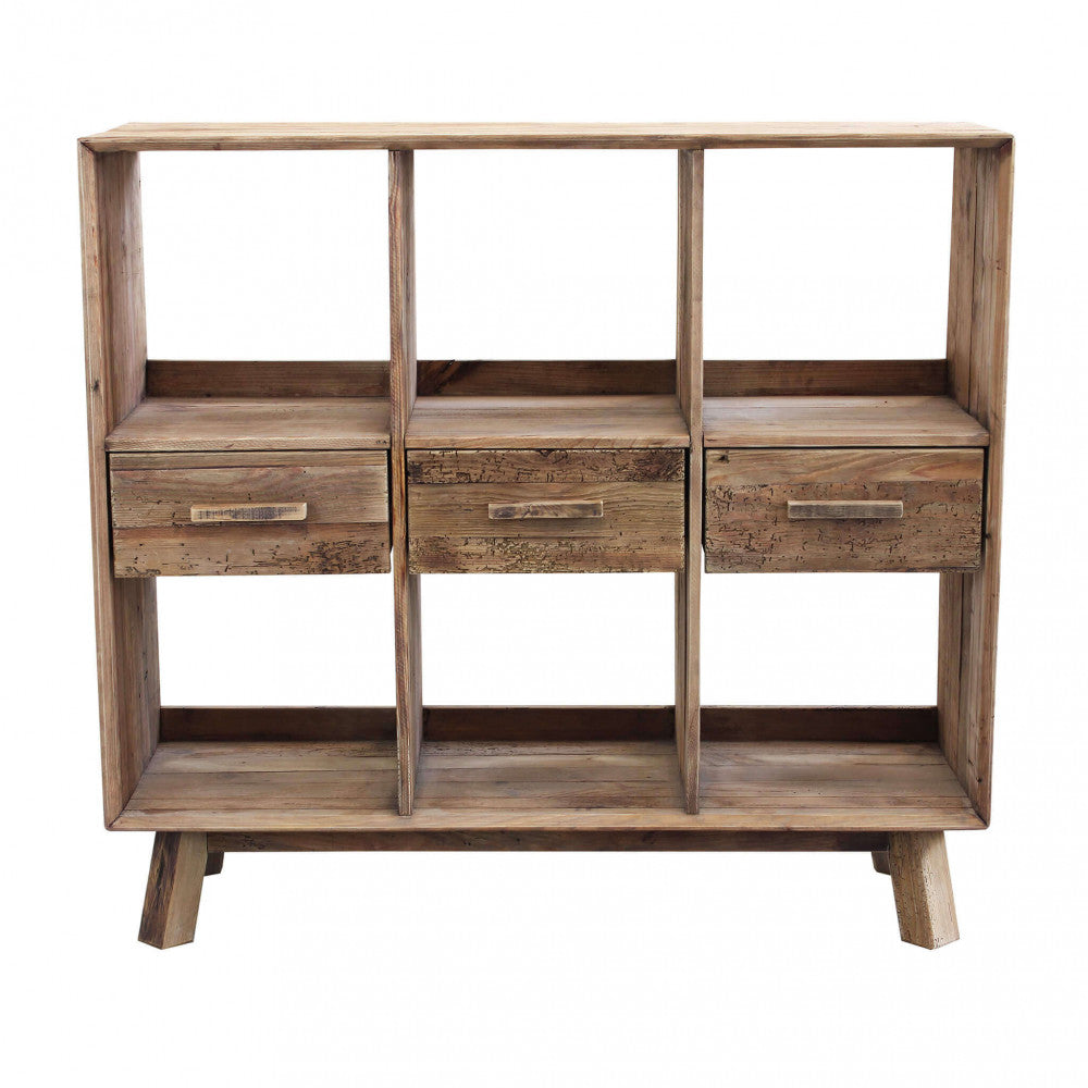 MOBILE MAXIMILLIAN. Mobile con 6 ripiani in legno di pino riciclato Dimensioni: cm 120 x 40 x 110 h.