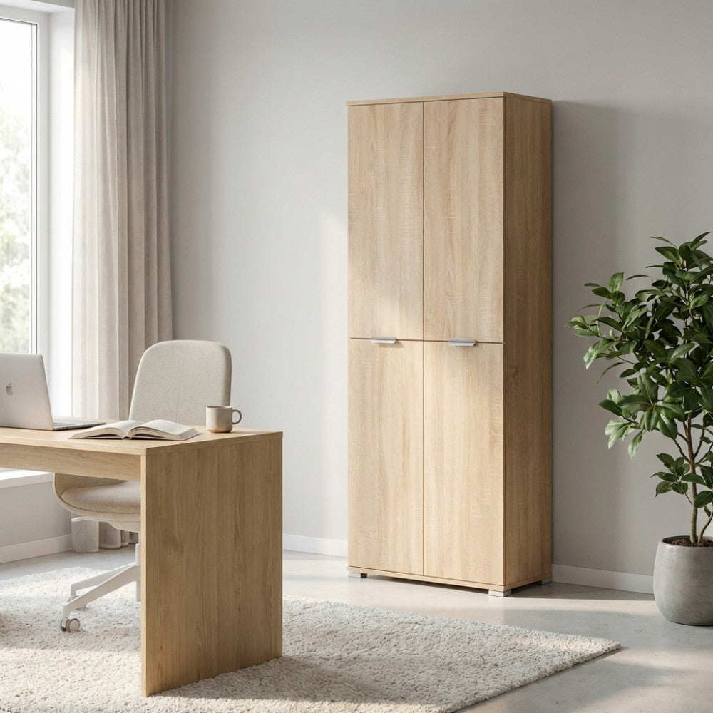 ARMADIO TENA 4 ANTE NATURA. Dimensioni: cm 60 x 38 x 174 h.