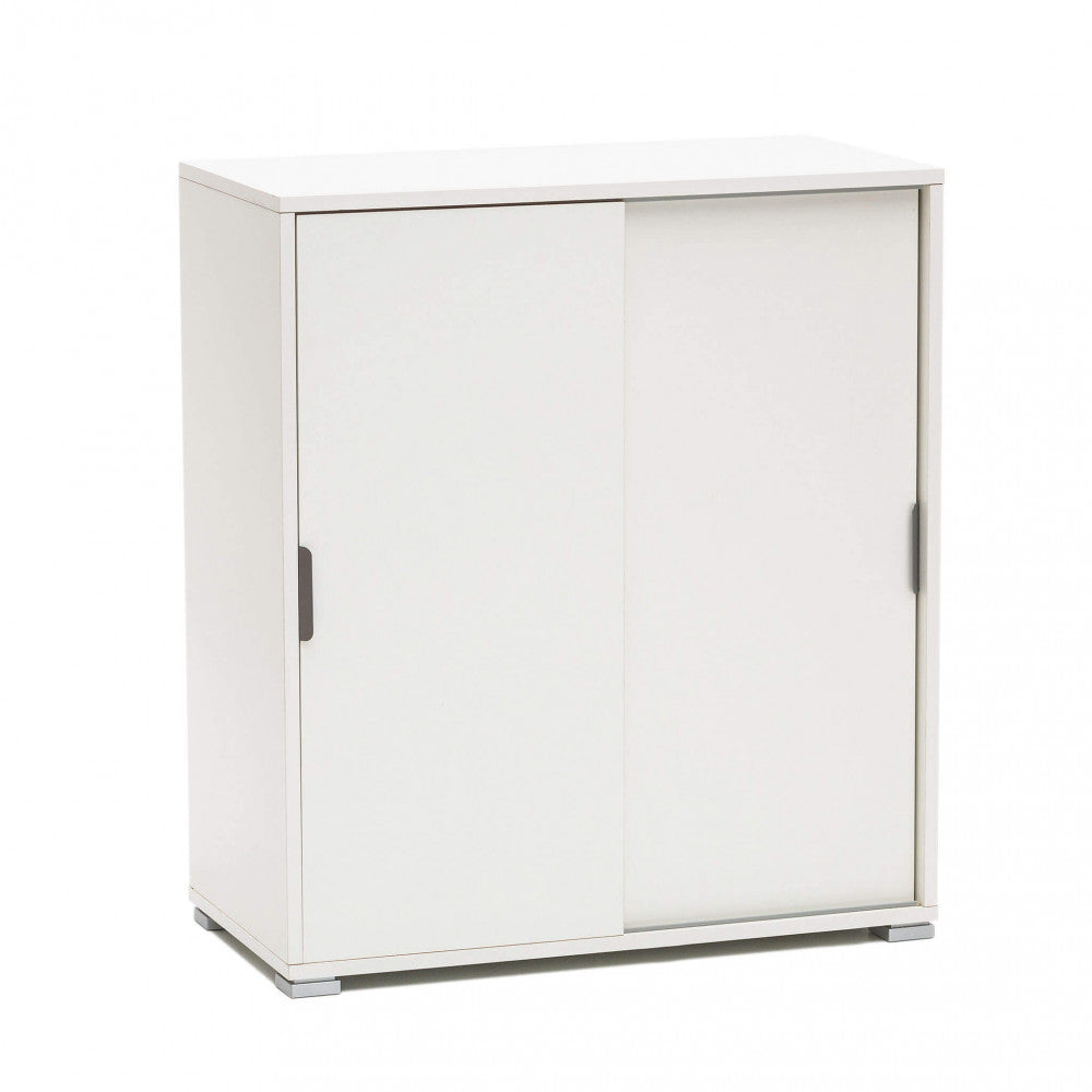 MOBILETTO TANGO 2 ANTE SCORREVOLI BIANCA. Dimensioni: cm 75 x 38 x 85 h.