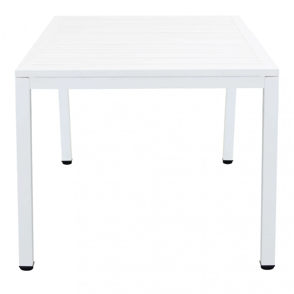 MILO TABLE 150 X 90. Structure in painted aluminum WHITE or DOVE GREY or TAUPE or ANTHRACITE Dimensions: 150 x 90 x 74 h cm. Garden Furniture