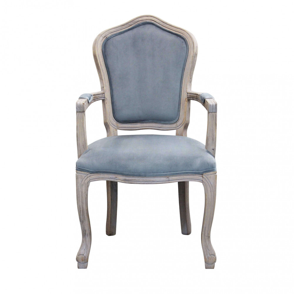 CHARLENE CHAIR IN GREY VELVET. Dimensions: 55 x 51 x 100 cm h.