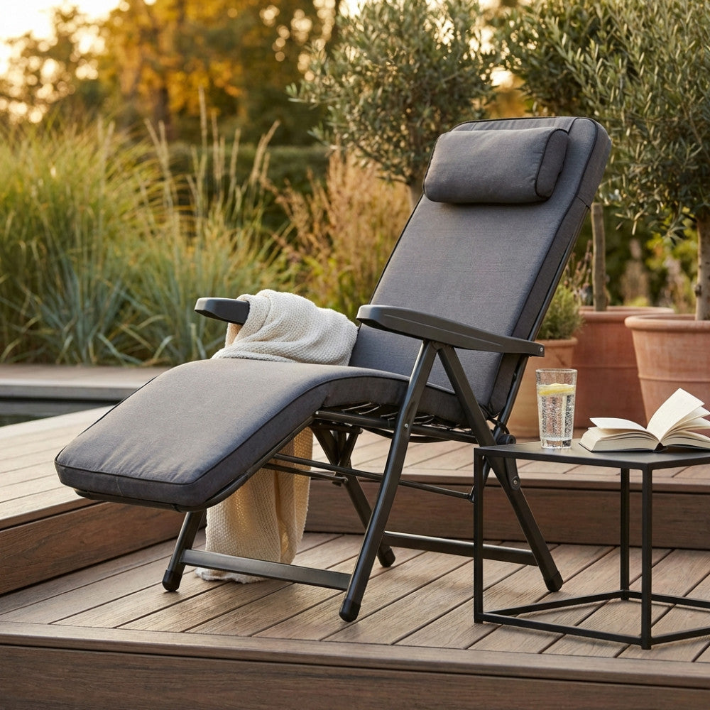 POLTRONA PARADISO MODELLO AUTOMATICA GRIGIA. Disponibile BEIGE o GRIGIA o ROSSA o AZZURRA Dimensioni:. Arredo Giardino