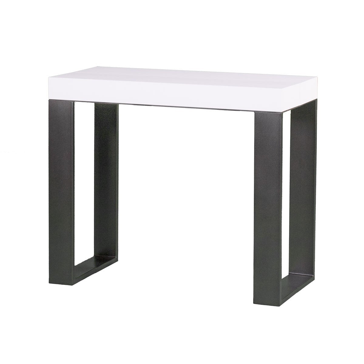 Consolle allungabile 90x40/300 cm Pieve Bianco Frassino telaio Antracite