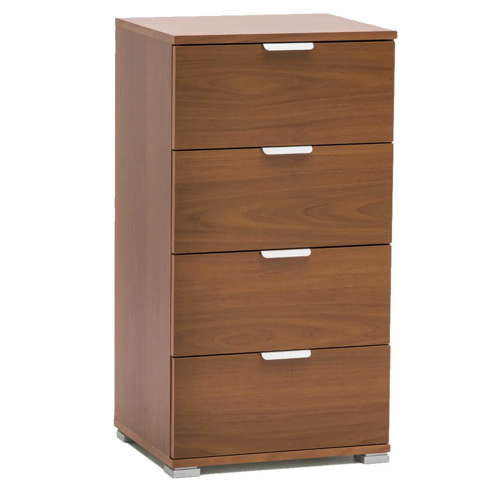 MOBILETTO ASTER 4 CASSETTI TINTA NOCE. Dimensioni: cm 45 x 38 x 85 h.
