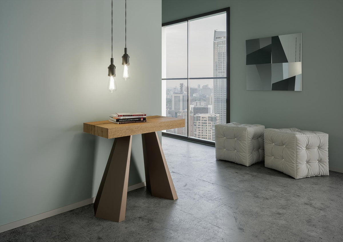 Consolle allungabile 90x40/300 cm Fossò Quercia Natura telaio Orso