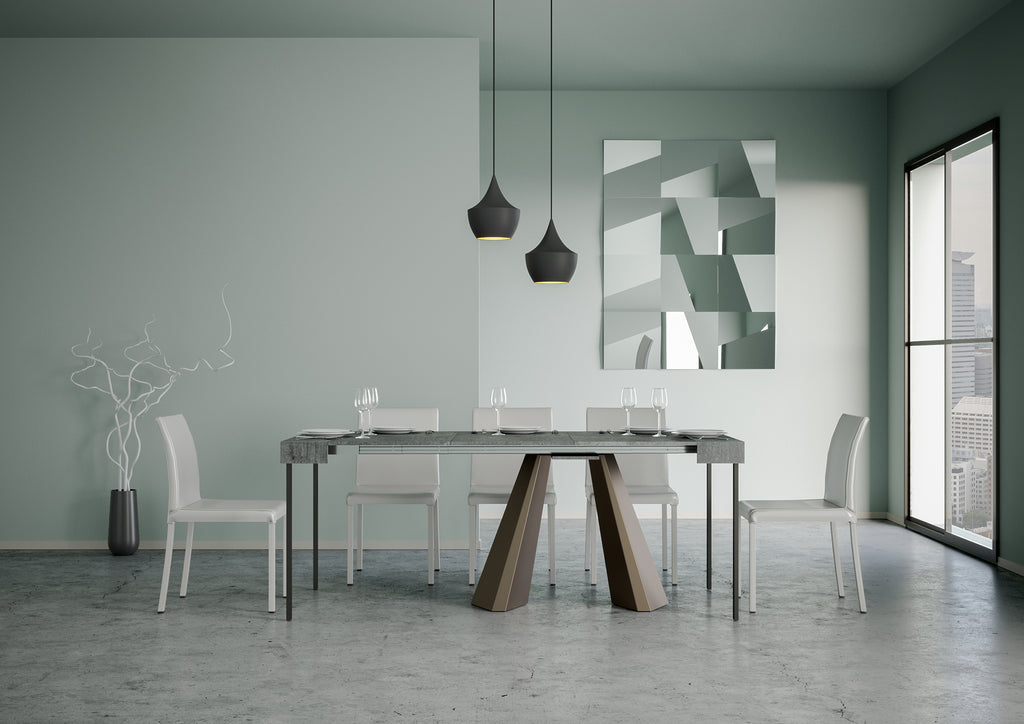 Consolle allungabile 90x40/300 cm Fossò Cemento telaio Orso