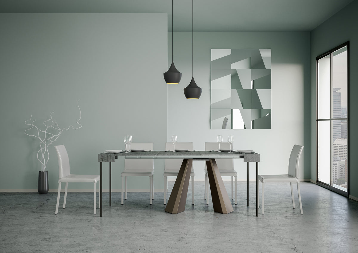 Consolle allungabile 90x40/300 cm Fossò Cemento telaio Orso