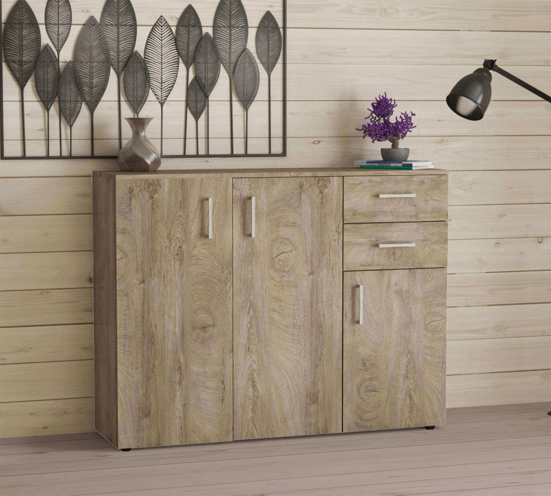 MOBILE FLEXI ROVERE CHIARO. Dimensioni: cm 106 x 36 x 83 h.