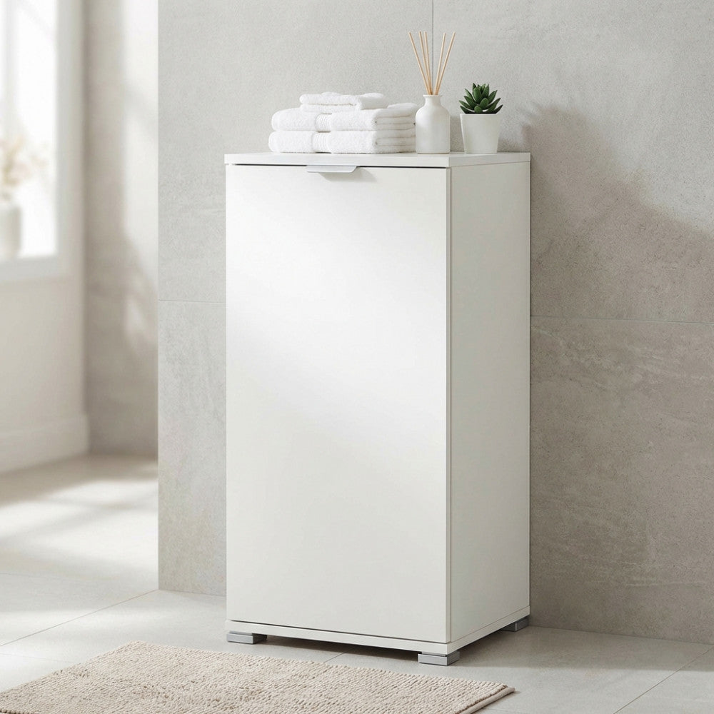 MOBILETTO KOS 1 ANTA BIANCA. Dimensioni: cm 45 x 38 x 85 h.