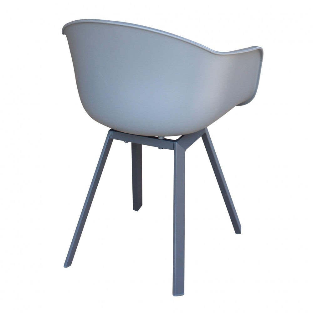 POLTRONA MAUI. Struttura in allumino BIANCO o ANTRACITE seduta in PP Dimensioni: cm 63 x 55 x 79 h. Arredo Giardino