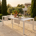 CONSOLLE 85 X 51,50/104/156/208/260. Struttura in alluminio verniciato BIANCO o ANTRACITE Dimensioni: cm 100 x 51,50/104/156/208/260 x 74 h.