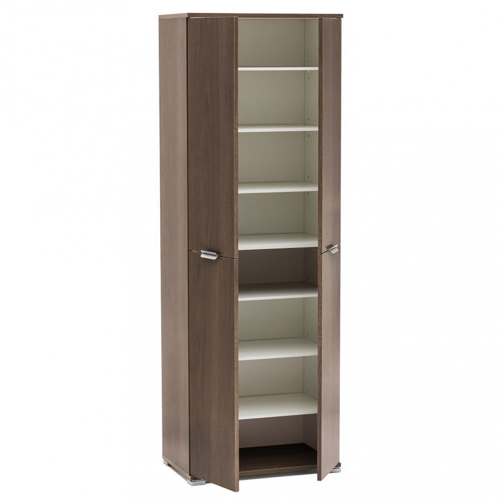 ARMADIO TENA 4 ANTE TINTA NOCE. Dimensioni: cm 60 x 38 x 174 h.