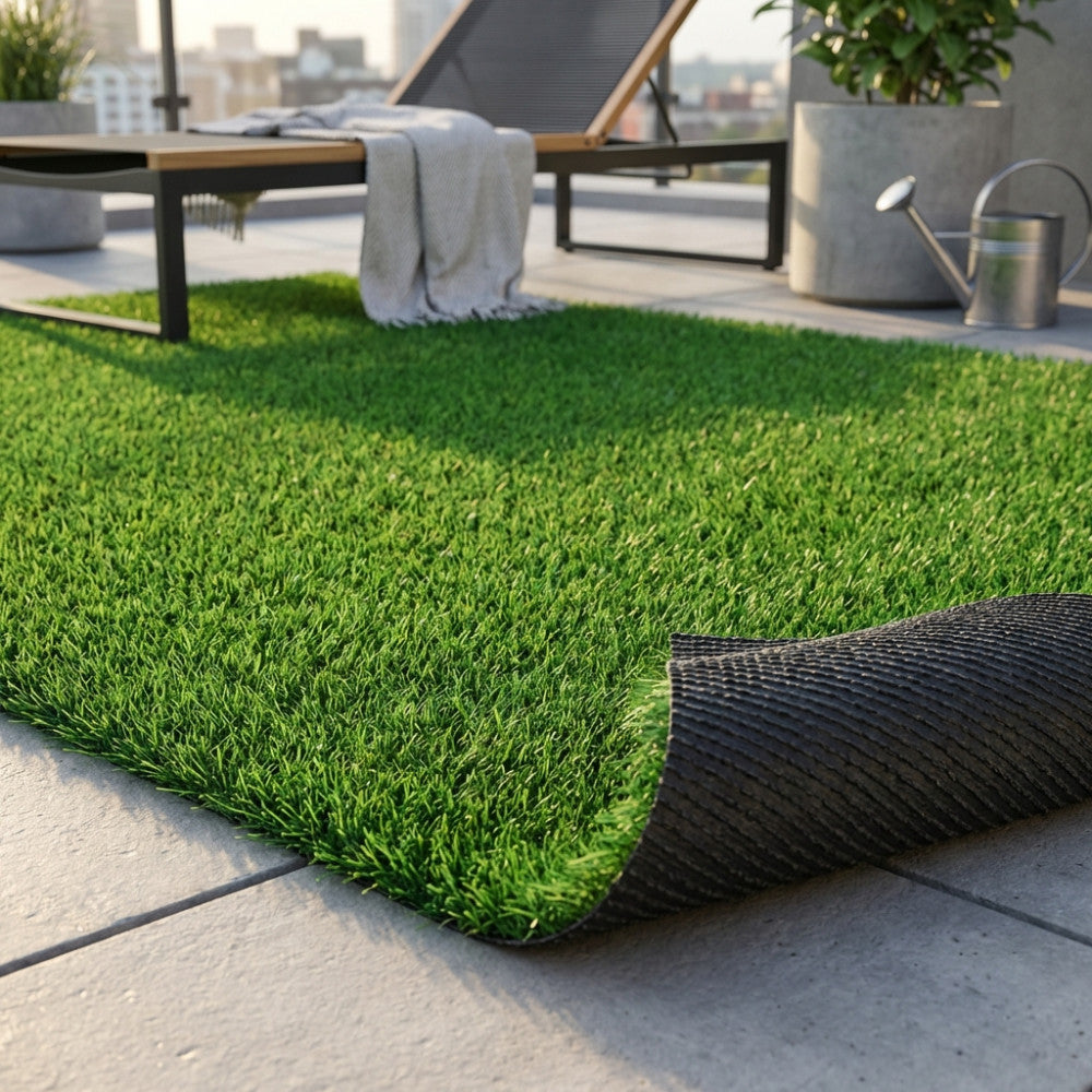MILOS SYNTHETIC CARPET 0.7 CM (2 X 25 M). Synthetic carpet in a roll, grass blade height 0.7 cm. Dimensions: 25 m x 2 h. Garden furniture.