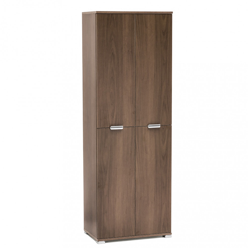 ARMADIO TENA 4 ANTE TINTA NOCE. Dimensioni: cm 60 x 38 x 174 h.