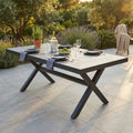 TAVOLO MACKAY 200 X 100. Struttura in allumino ANTRACITE o BIANCA piano del tavolo in ceramica effetto legno Dimensioni: cm 200 x 100 x 75 h. Arredo Giardino