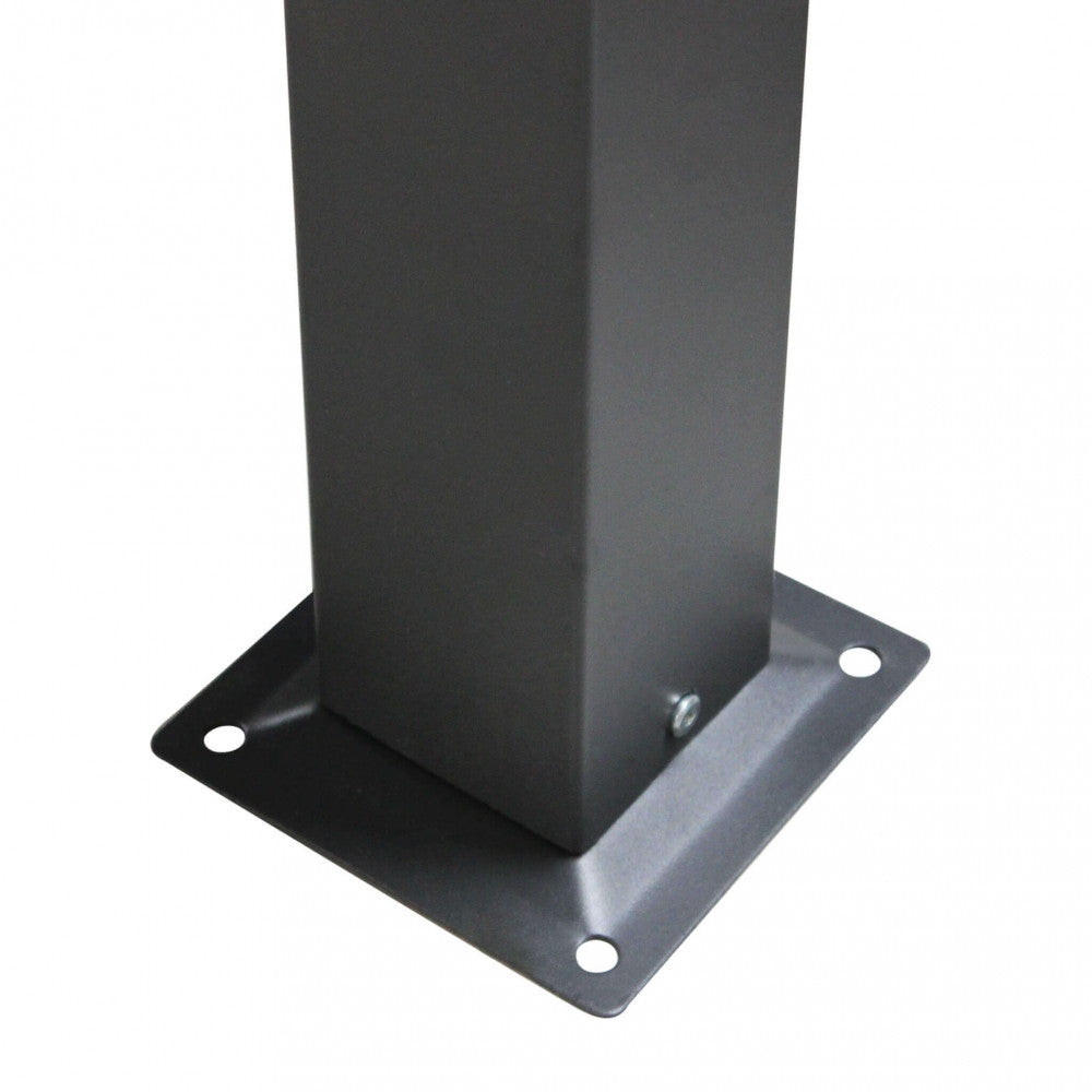 EXTENDABLE GAZEBO TUCSON 3 X 3 / 6. 300 g GREY polyester fabric, ANTRACITE metal frame, 80 x 80 mm legs. Dimensions: 3/6 x 3 m. Garden furniture.