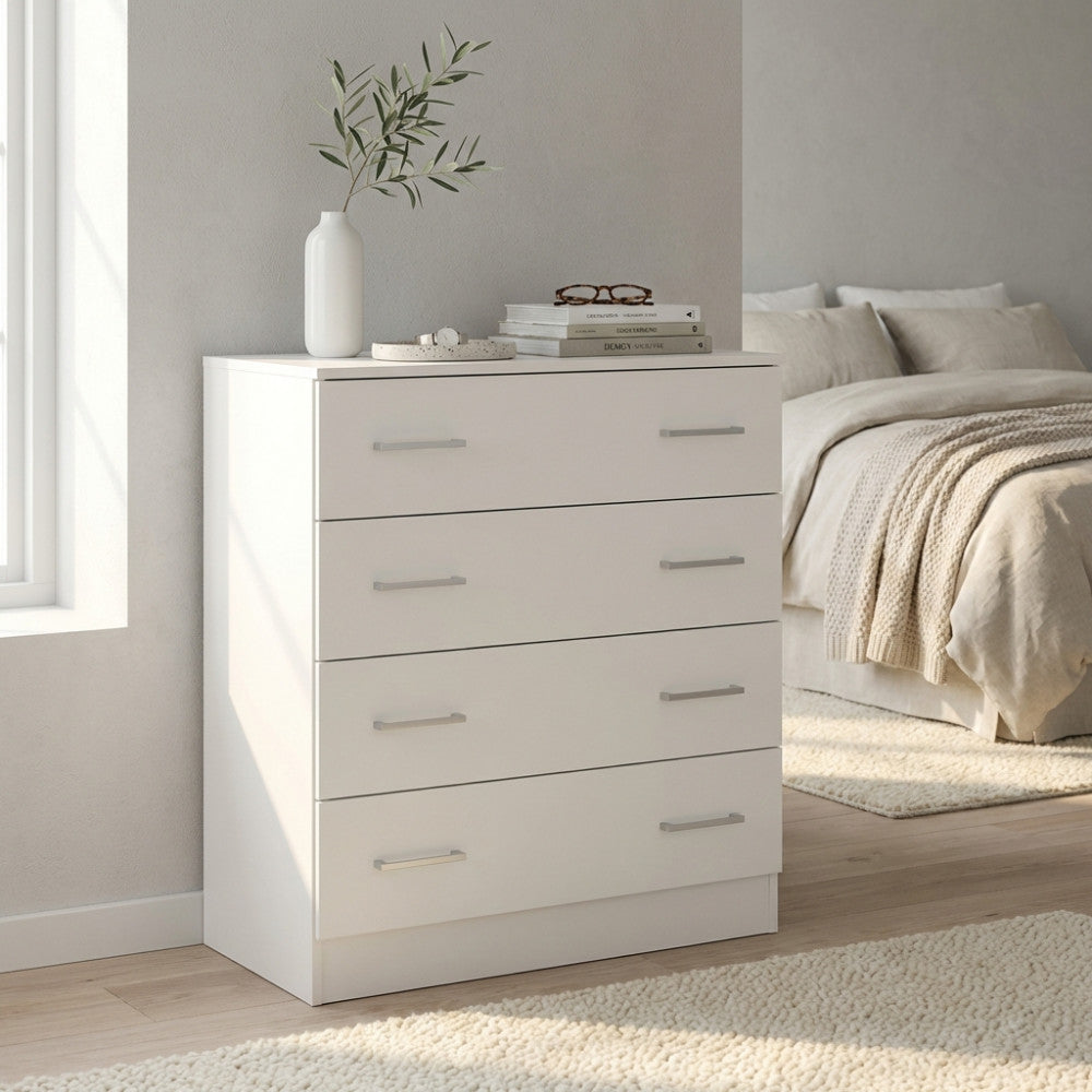 MOBILE SOLIVO 5 CASSETTI BIANCO E BIANCO. Dimensioni: cm 80 x 45 x 91 h.