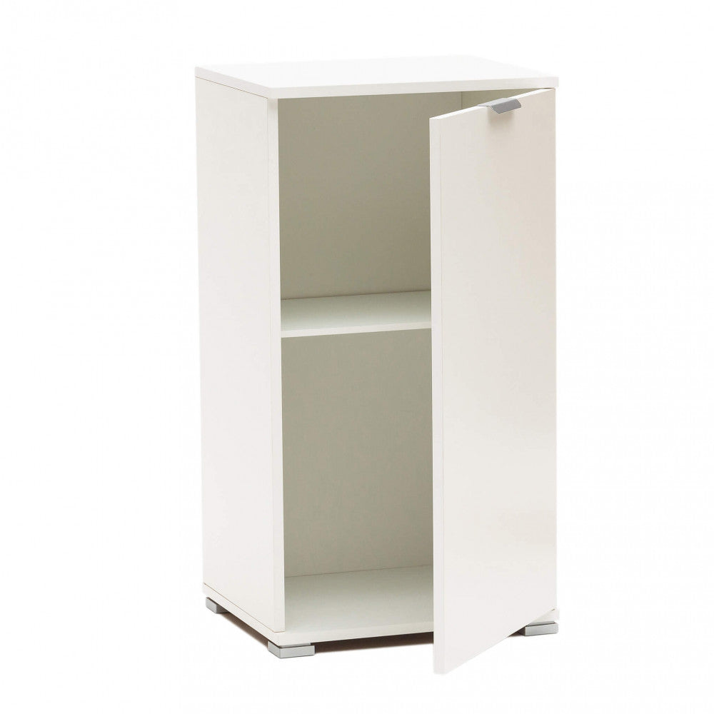 MOBILETTO KOS 1 ANTA BIANCA. Dimensioni: cm 45 x 38 x 85 h.
