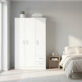ARMADIO LEWI 3 ANTE E 2 CASSETTI BIANCO. Dimensioni: cm 120 x 52 x 190 h.