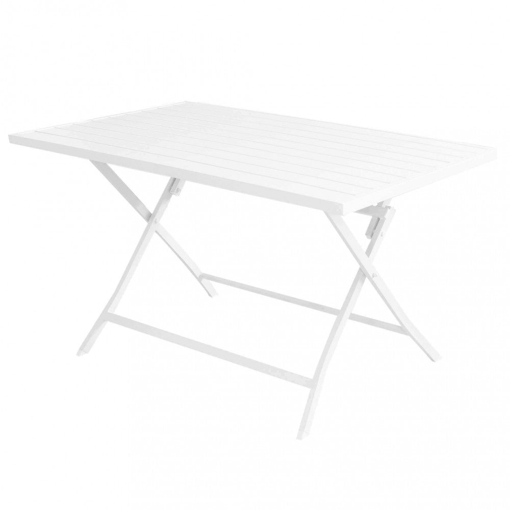 TAVOLO ALABAMA 70 X 130 PIEGHEVOLE. Struttura in alluminio BIANCO, TAUPE o ANTRACITE Dimensioni: cm 130 x 77 x 73 h. Arredo Giardino