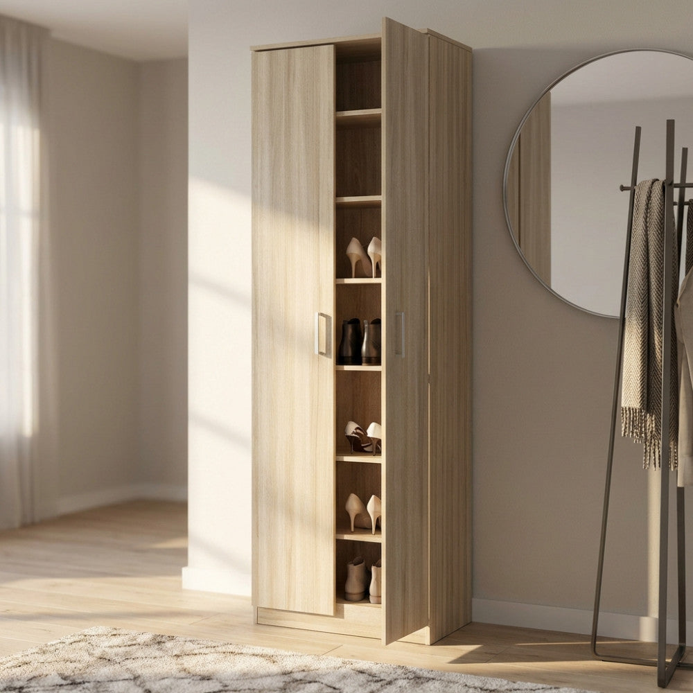 MOBILE 2 ANTE OLMO. Dimensioni: cm 60 x 33 x 192 h.