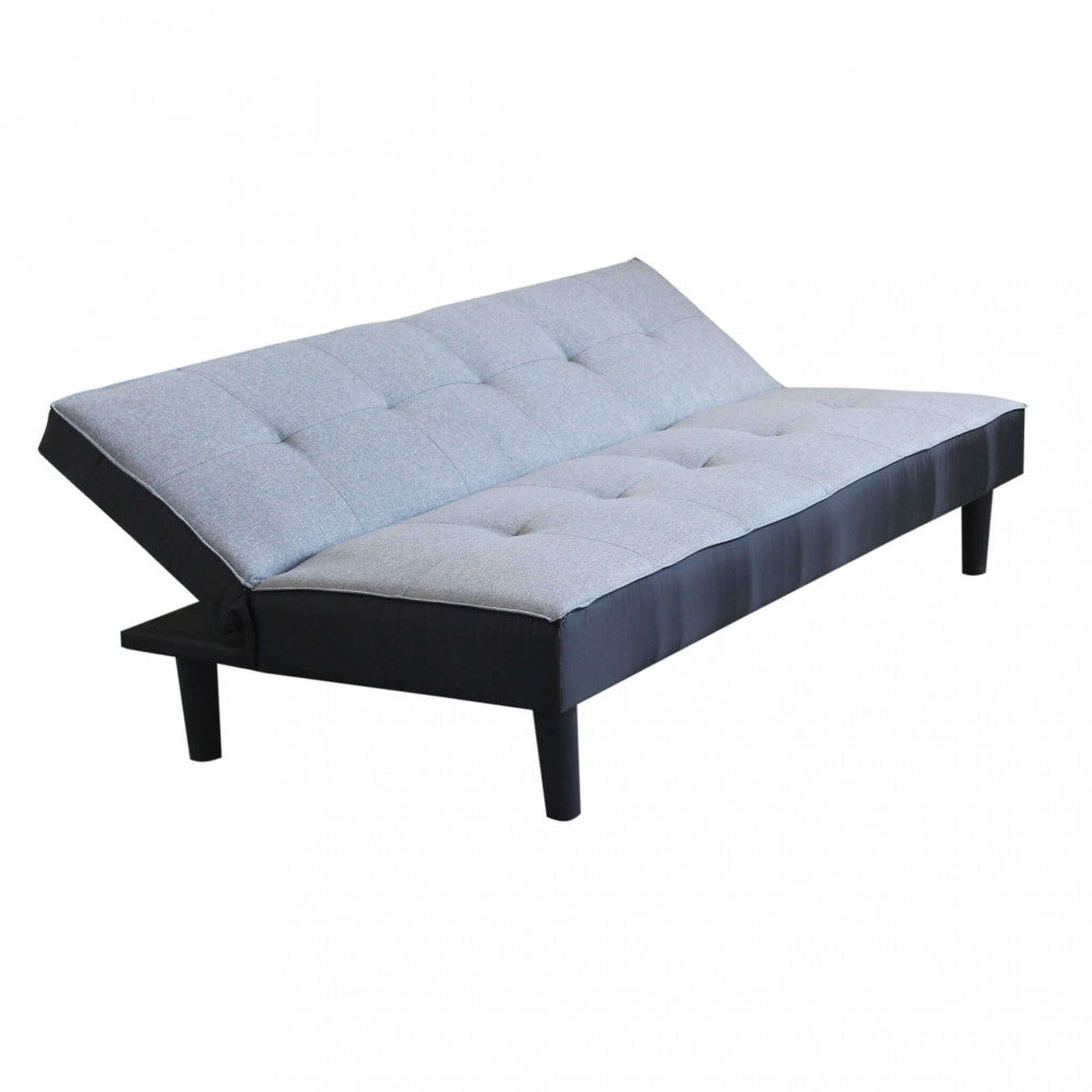 DIVANO LETTO ALVIN. Divano Letto GRIGIO MELANGE struttura in metallo e legno Dimensioni: D.180x86x78/DL.180x105x38.
